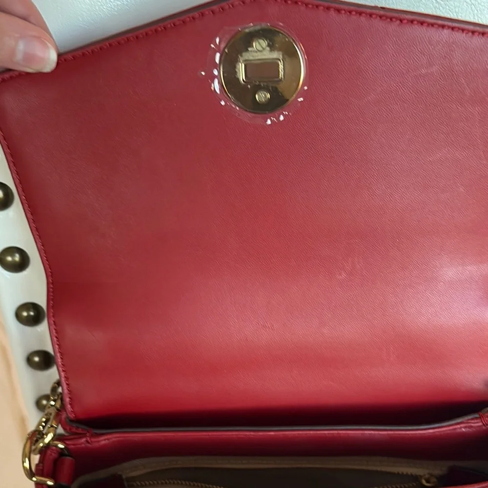 Tory Burch KIRA Dark Red Quilted Satchel NWT w Dustbag GORGEOUS gold chain - Picture 11 of 16